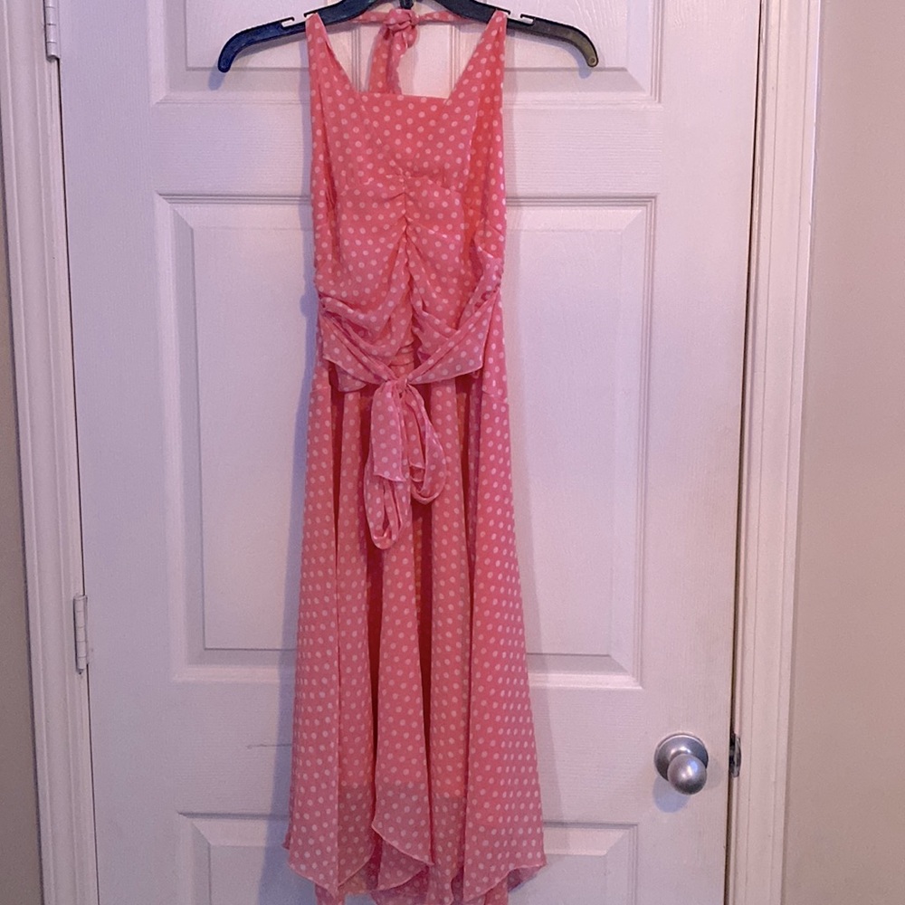 Size 16 pink polkadot spring dress.